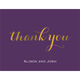 Purple Thank You Foldover Foil Stamped Note Cards with Lined Envelopes Image 3 of 3